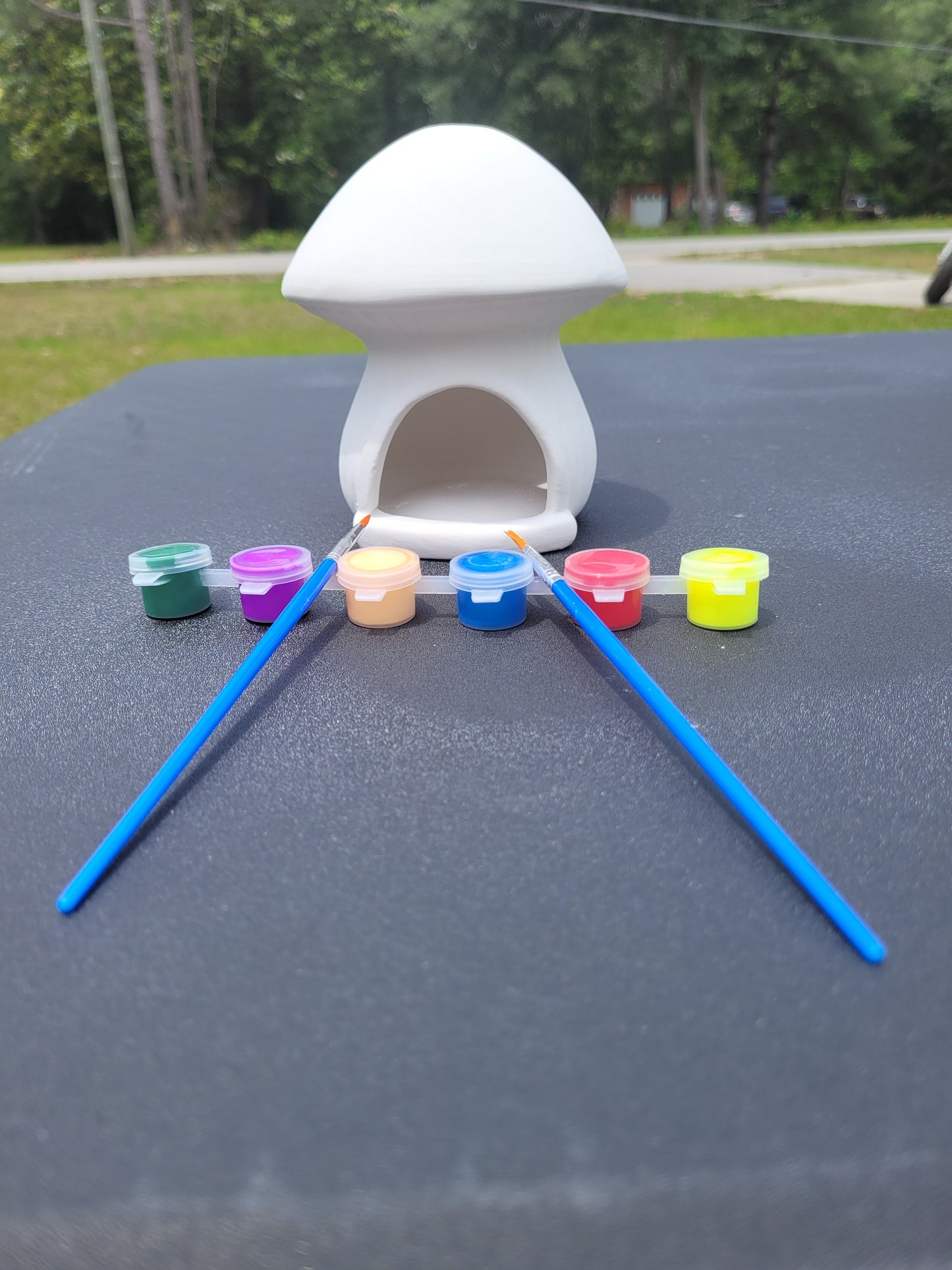 Mushroom & tea light paint kit