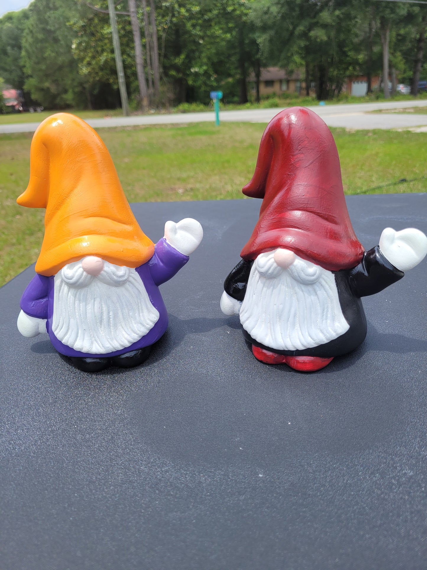 Orange/Purple and Garnet/Black Gnomes