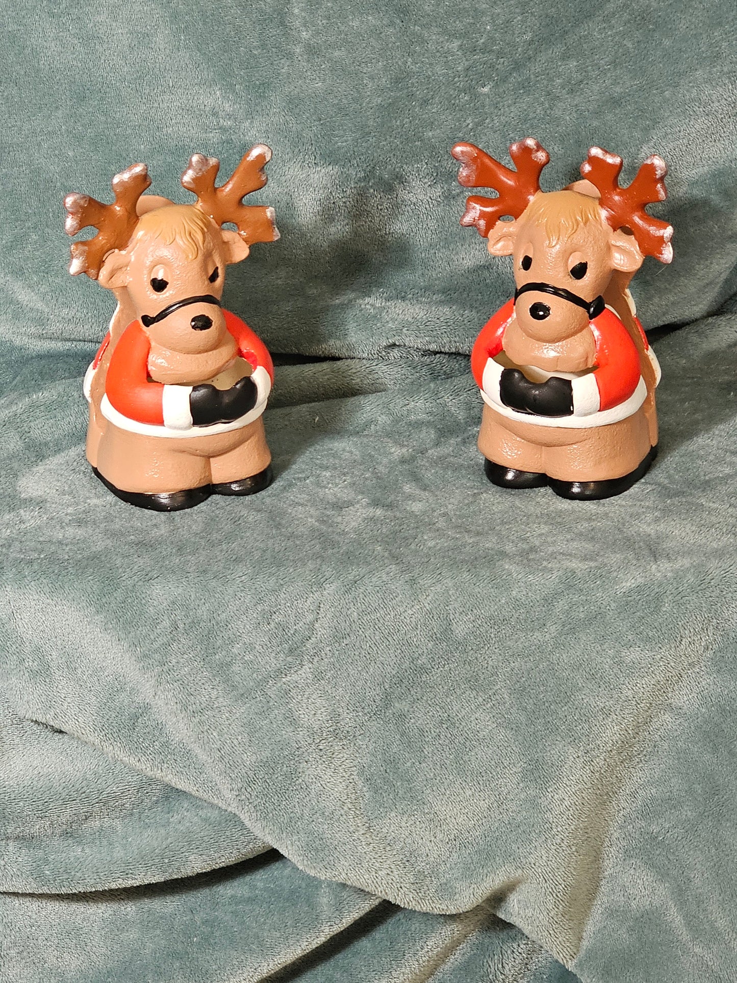 Ceramic Reindeer Napkin Holders Set