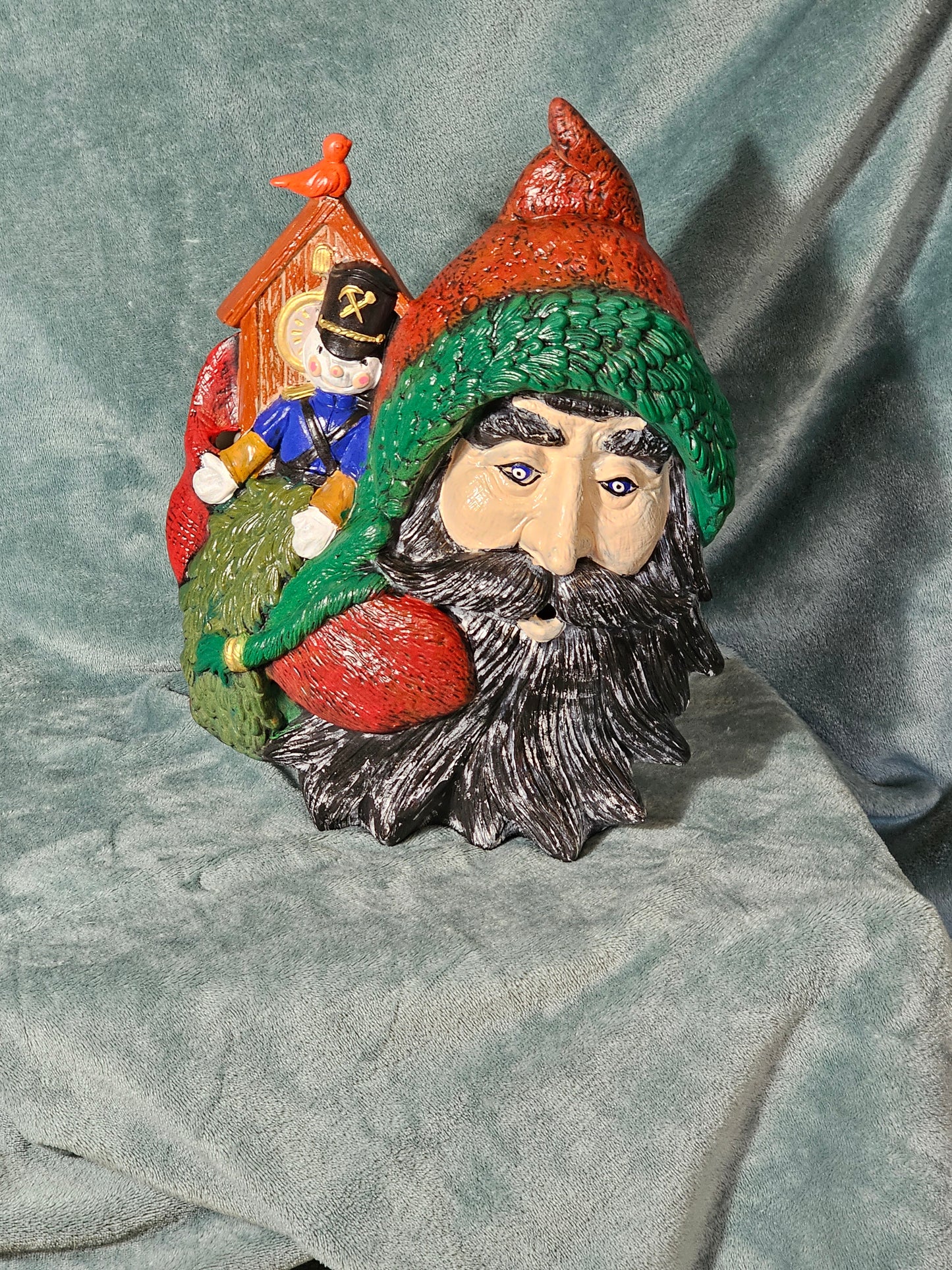 Ceramic Smoking Santa